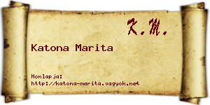 Katona Marita névjegykártya